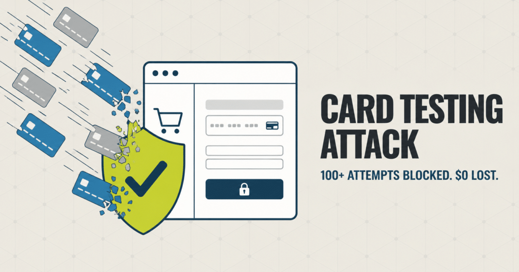 Shield blocking a stream of payment cards from reaching an online store checkout
