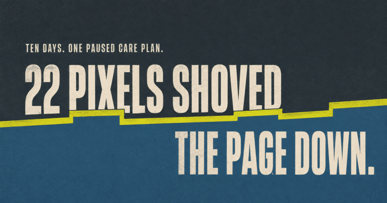 22 pixel layout shift fracture hero your wp guy - What Happens When a Care Plan Pauses: A 22-Pixel Layout Shift Case Study - Problem Solving