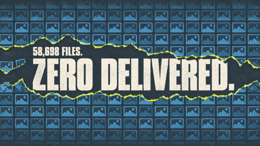 WordPress image optimization illustration showing thousands of optimized image files generated but never delivered to visitors
