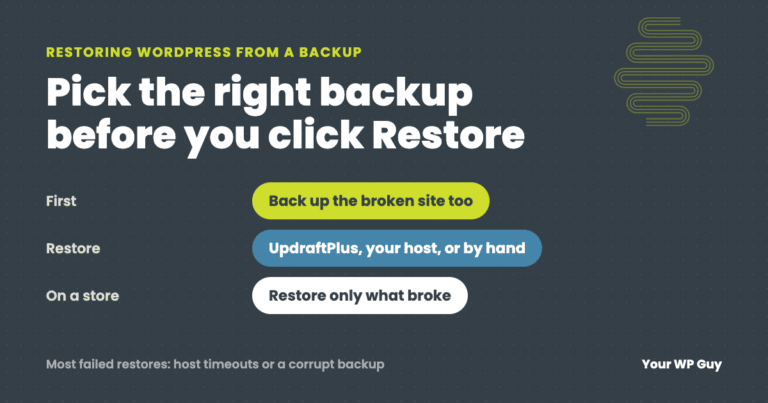 How to Restore WordPress From a Backup (and What to Do When It Fails) 3 - restore wordpress from backup restore wordpress from backup - How to Restore WordPress From a Backup (and What to Do When It Fails) - Technical Info