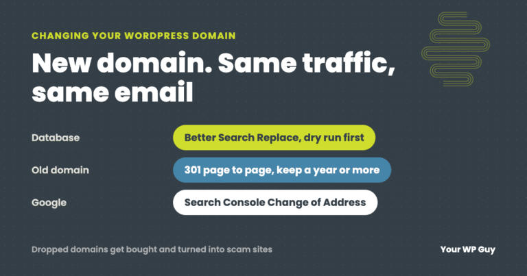 How to Change Your WordPress Domain (Without Losing Traffic or Email) 3 - wordpress change domain wordpress change domain - How to Change Your WordPress Domain (Without Losing Traffic or Email) - Technical Info